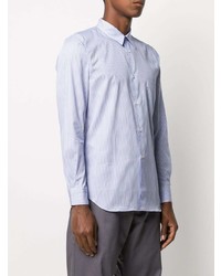 Chemise à manches longues à rayures verticales blanc et bleu Comme Des Garcons SHIRT