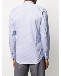 Chemise à manches longues à rayures verticales blanc et bleu Comme Des Garcons SHIRT