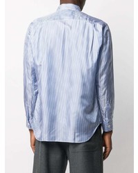 Chemise à manches longues à rayures verticales blanc et bleu Comme Des Garcons SHIRT