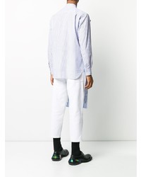 Chemise à manches longues à rayures verticales blanc et bleu Comme Des Garcons SHIRT