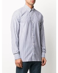 Chemise à manches longues à rayures verticales blanc et bleu Tommy Hilfiger