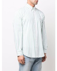 Chemise à manches longues à rayures verticales blanc et vert Polo Ralph Lauren