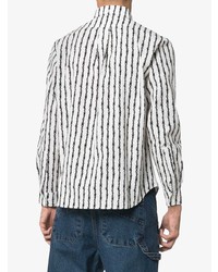 Chemise à manches longues à rayures verticales blanche et noire Ashley Williams