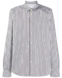 Chemise à manches longues à rayures verticales blanche et noire Paul Smith