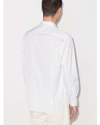 Chemise à manches longues à rayures verticales blanche et noire Sunflower