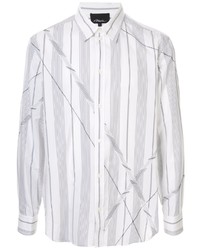 Chemise à manches longues à rayures verticales blanche 3.1 Phillip Lim