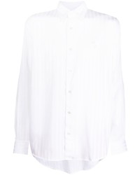 Chemise à manches longues à rayures verticales blanche Acne Studios