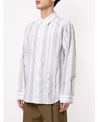 Chemise à manches longues à rayures verticales blanche 3.1 Phillip Lim