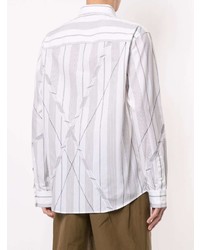 Chemise à manches longues à rayures verticales blanche 3.1 Phillip Lim