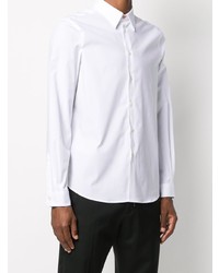 Chemise à manches longues à rayures verticales blanche PS Paul Smith