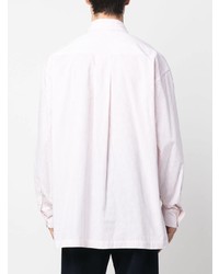 Chemise à manches longues à rayures verticales blanche Kenzo