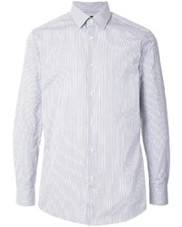 Chemise à manches longues à rayures verticales blanche BOSS