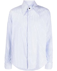 Chemise à manches longues à rayures verticales blanche CANAKU