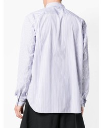 Chemise à manches longues à rayures verticales blanche Comme Des Garcons Homme Plus