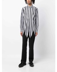 Chemise à manches longues à rayures verticales blanche Comme Des Garcons Homme Plus