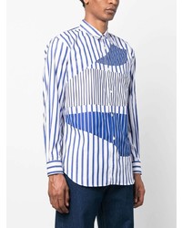 Chemise à manches longues à rayures verticales blanche Comme Des Garcons SHIRT