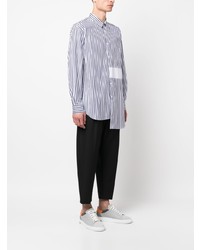 Chemise à manches longues à rayures verticales blanche Comme Des Garcons SHIRT