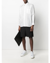 Chemise à manches longues à rayures verticales blanche Comme Des Garcons SHIRT