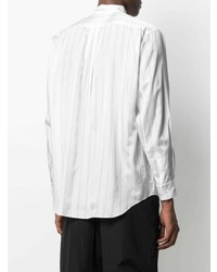 Chemise à manches longues à rayures verticales blanche Comme Des Garcons SHIRT