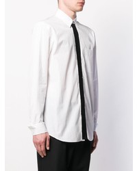 Chemise à manches longues à rayures verticales blanche Stella McCartney