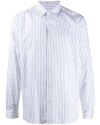 Chemise à manches longues à rayures verticales blanche Costumein
