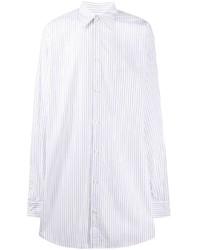 Chemise à manches longues à rayures verticales blanche Doublet