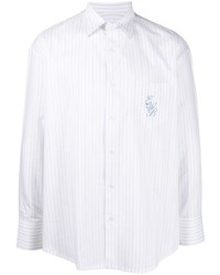 Chemise à manches longues à rayures verticales blanche Ernest W. Baker