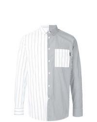 Chemise à manches longues à rayures verticales blanche GUILD PRIME