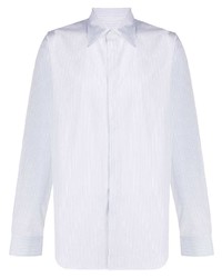 Chemise à manches longues à rayures verticales blanche Maison Margiela
