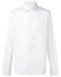 Chemise à manches longues à rayures verticales blanche Marni