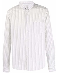 Chemise à manches longues à rayures verticales blanche Missoni