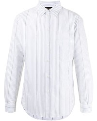Chemise à manches longues à rayures verticales blanche N°21