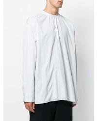 Chemise à manches longues à rayures verticales blanche Marni