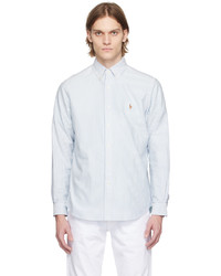 Chemise à manches longues à rayures verticales blanche Polo Ralph Lauren