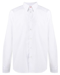Chemise à manches longues à rayures verticales blanche PS Paul Smith