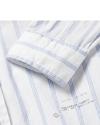 Chemise à manches longues à rayures verticales blanche Gant