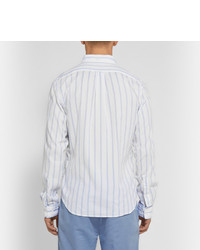 Chemise à manches longues à rayures verticales blanche Gant