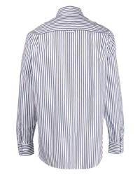 Chemise à manches longues à rayures verticales blanche Filippa K