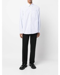 Chemise à manches longues à rayures verticales blanche Nanushka