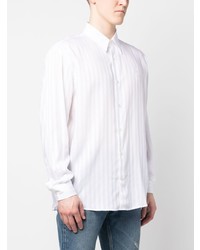 Chemise à manches longues à rayures verticales blanche Acne Studios