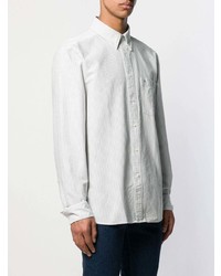 Chemise à manches longues à rayures verticales blanche Calvin Klein