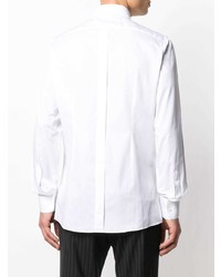 Chemise à manches longues à rayures verticales blanche Dolce & Gabbana