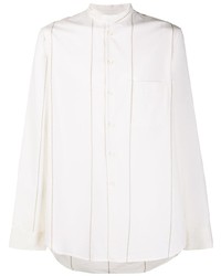 Chemise à manches longues à rayures verticales blanche Uma Wang