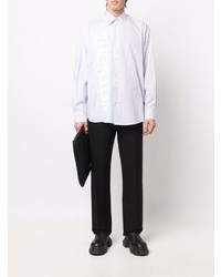 Chemise à manches longues à rayures verticales blanche Vetements