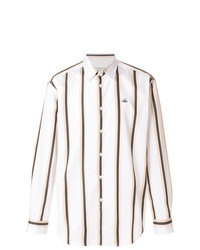 Chemise à manches longues à rayures verticales blanche Vivienne Westwood Anglomania