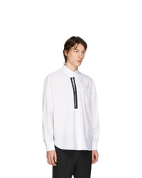 Chemise à manches longues à rayures verticales blanche Givenchy