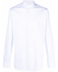 Chemise à manches longues à rayures verticales blanche Xacus