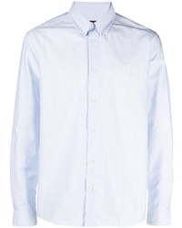 Chemise à manches longues à rayures verticales bleu clair A.P.C.