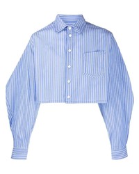 Chemise à manches longues à rayures verticales bleu clair Ader Error