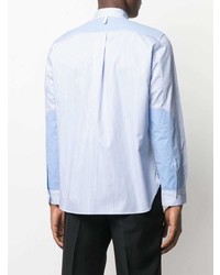 Chemise à manches longues à rayures verticales bleu clair Junya Watanabe MAN